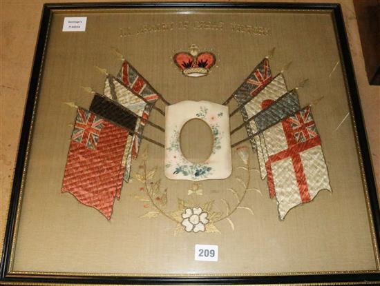 WWI Commemorative silkwork panel